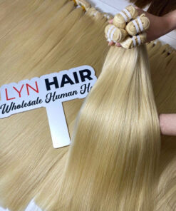 Extensiones de pelo natural de cortina - Rubio platino