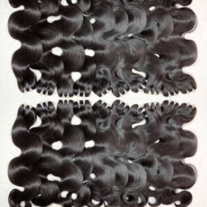 Extensiones de pelo natural de cortina ondulada Negro natural