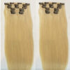 Extensiones de pelo natural rubio de clip - 8 - 32''