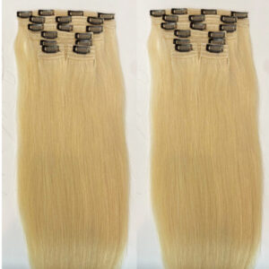 Extensiones de pelo natural rubio de clip - 8 - 32''