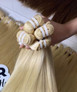 Venta al por mayor extensiones de cabello natural tipo cortina - Rubio platino